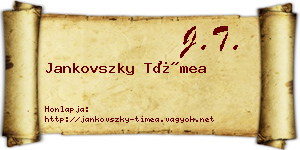 Jankovszky Tímea névjegykártya