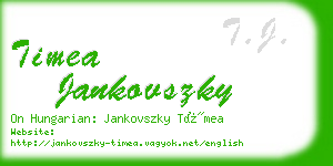 timea jankovszky business card